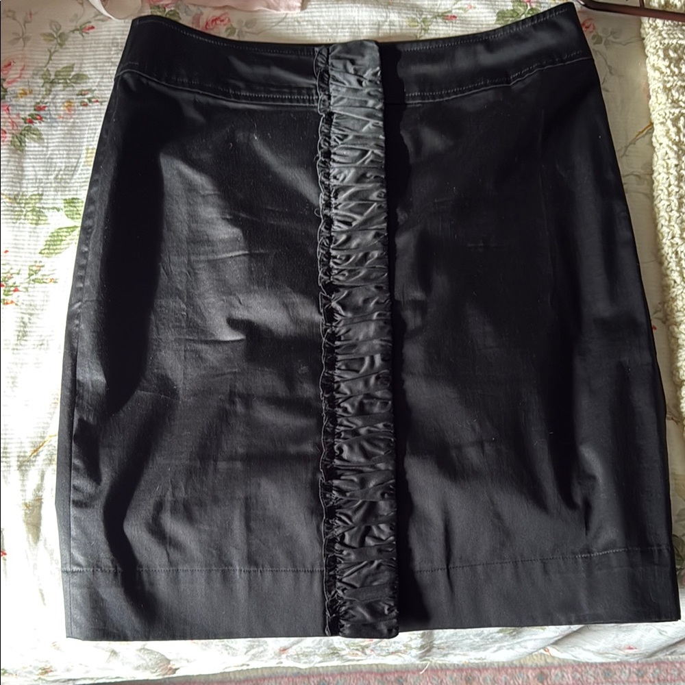 Talbots Black Ruched Knee-Length Cocktail Skirt